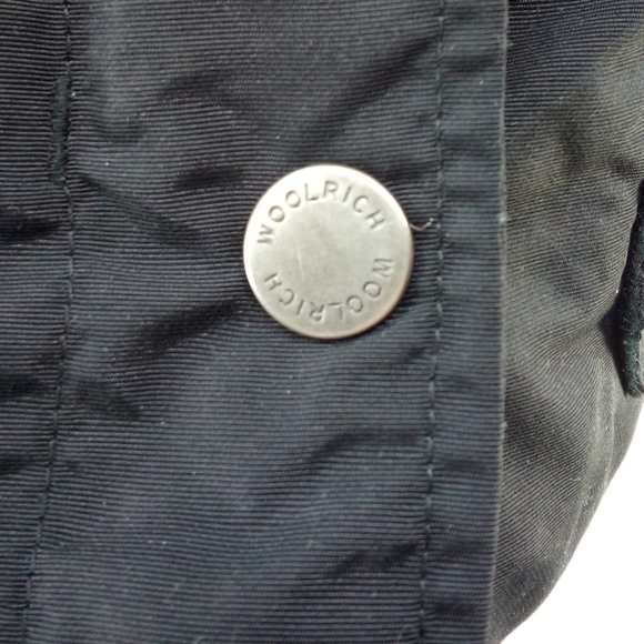 Woolrich Wool Nylon Black Jacket  Hood Women's Large - Picture 7 of 12